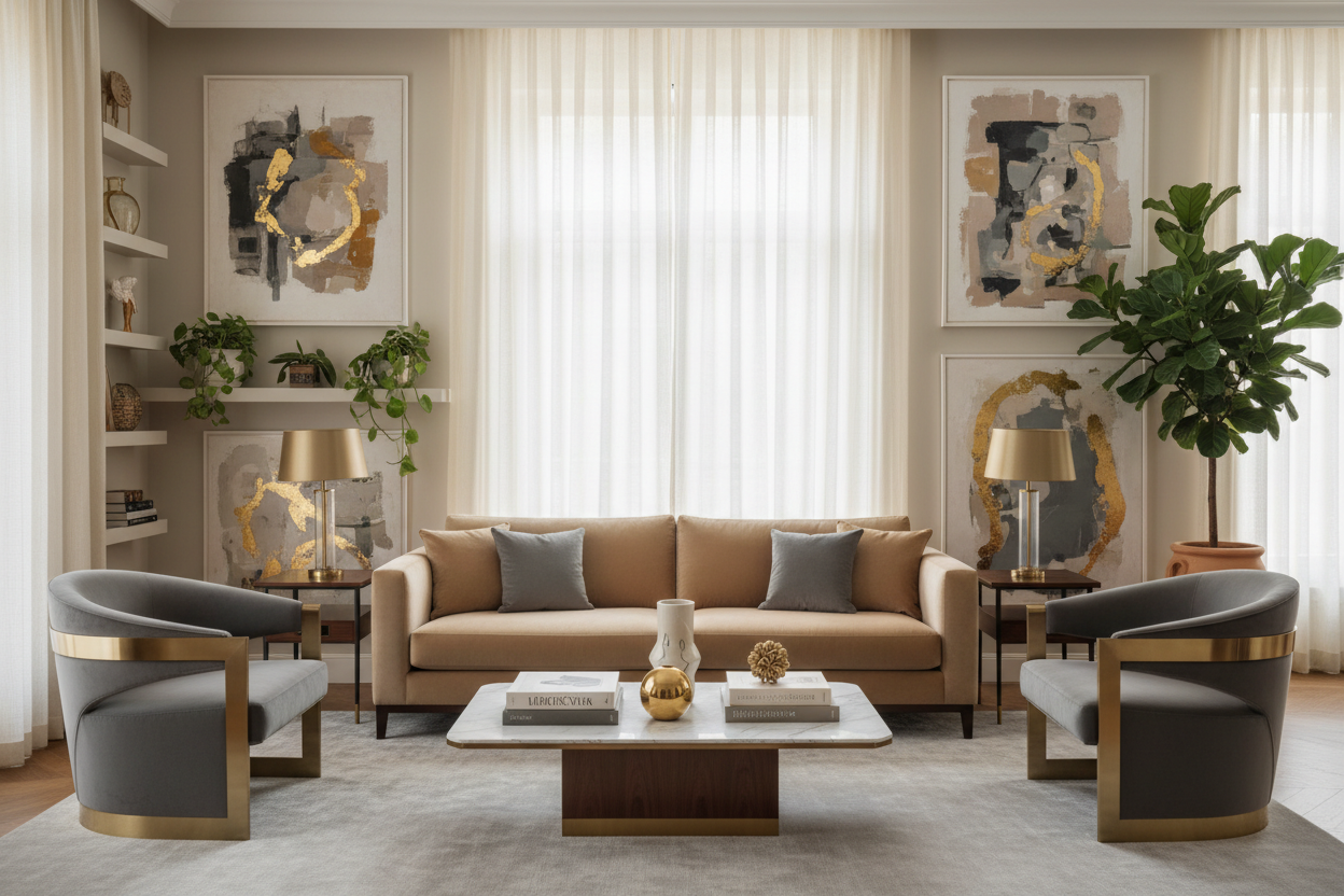 crea   una bella immagine per un sito di  interior  design